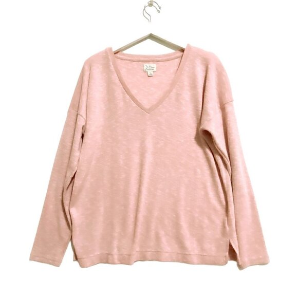 J.Crew Sweaters - J. Crew V-neck pink space-dyed Top, size L
